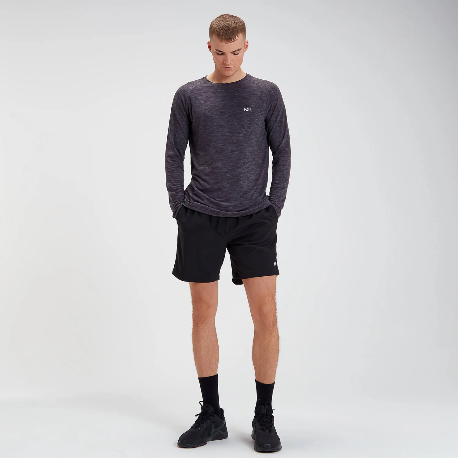 MP Men's Performance Long-Sleeve T-Shirt - Black Marl 4 MP Men's Performance Long-Sleeve T-Shirt - Black Marl - Image 2