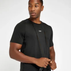 MP Men's Engage Short Sleeve T-Shirt - Black -Fitness Nutrition Store 12641317 1444978569393543