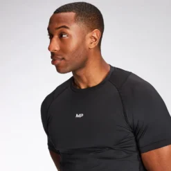 MP Men's Engage Short Sleeve T-Shirt - Black -Fitness Nutrition Store 12641317 4394855226340363