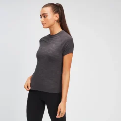 MP Women's Performance T-Shirt - Black/Charcoal Marl -Fitness Nutrition Store 12644562 8284805963757987