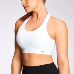 MP Women's Power Cross Back Sports Bra - White -Fitness Nutrition Store 12698476 6374856547320100
