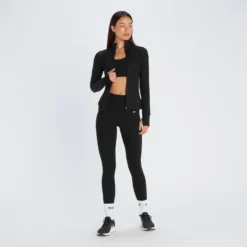 MP Women's Power Mesh Slim Fit Jacket – Black -Fitness Nutrition Store 12698492 1875049068006463