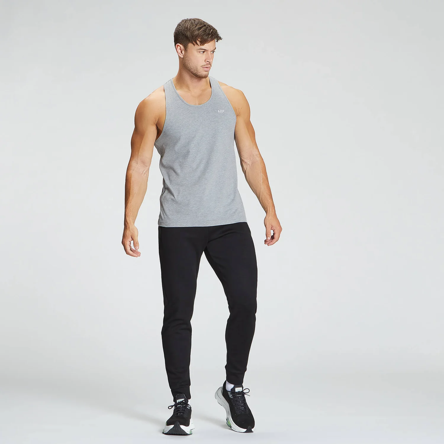 MP Men's Rest Day Stringer Vest - Classic Grey Marl 4 MP Men's Rest Day Stringer Vest - Classic Grey Marl - Image 2