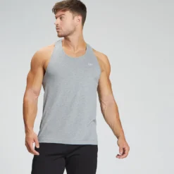 MP Men's Rest Day Stringer Vest - Classic Grey Marl