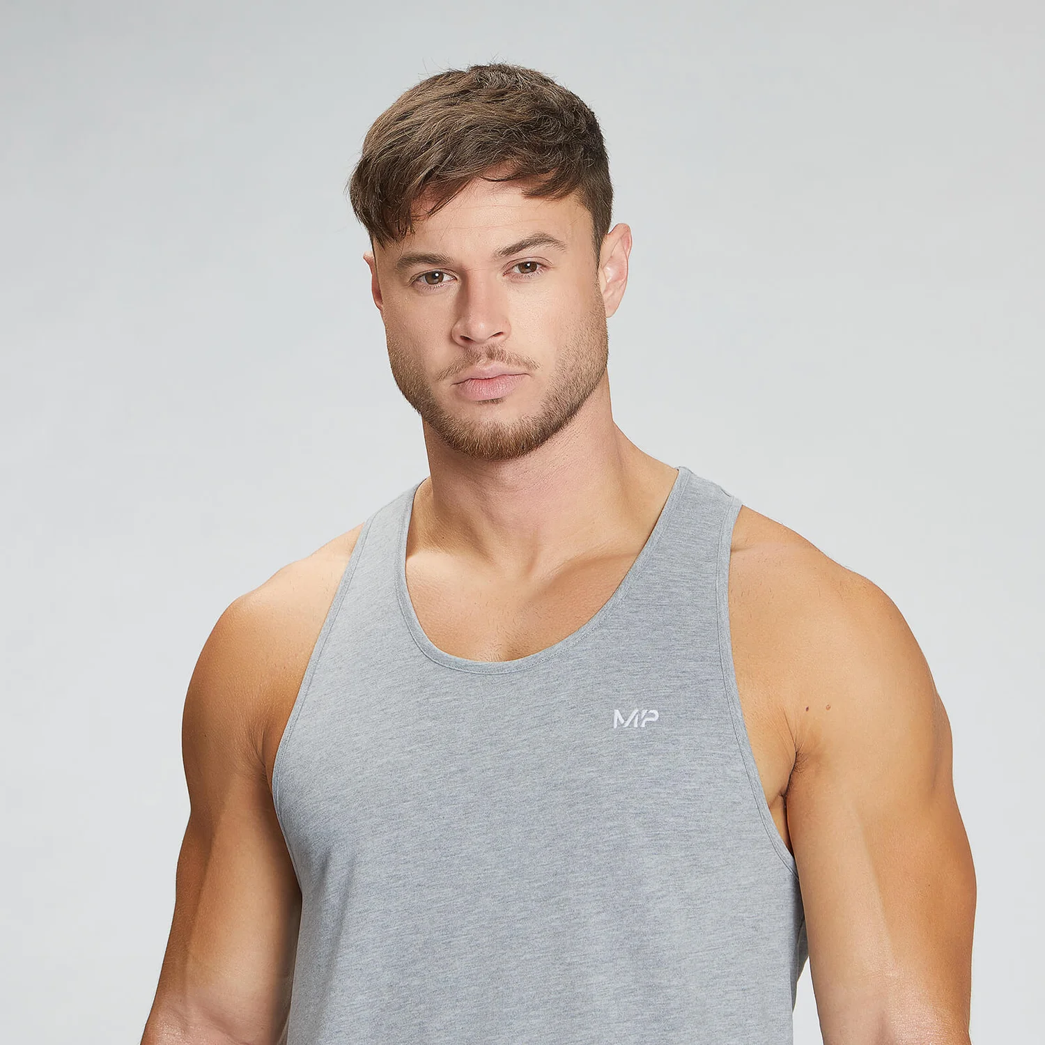 MP Men's Rest Day Stringer Vest - Classic Grey Marl 6 MP Men's Rest Day Stringer Vest - Classic Grey Marl - Image 4