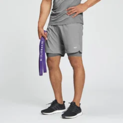 MP Men's 2 In 1 Training Shorts - Storm