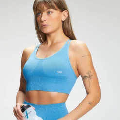 MP Women's Tempo Seamless Sports Bra - Bright Blue -Fitness Nutrition Store 12767049 3194878561677187