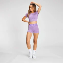 MP Women's Curve Crop Short Sleeve T-Shirt - Deep Lilac -Fitness Nutrition Store 12774635 2074862199144126