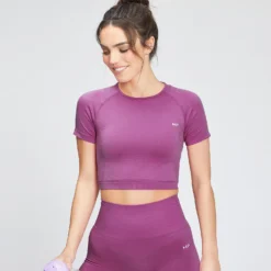 MP Women's Shape Seamless Crop Top - Orchid -Fitness Nutrition Store 12775099 1004865878567257